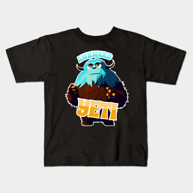 Awkward Yeti Kids T-Shirt by Tezatoons